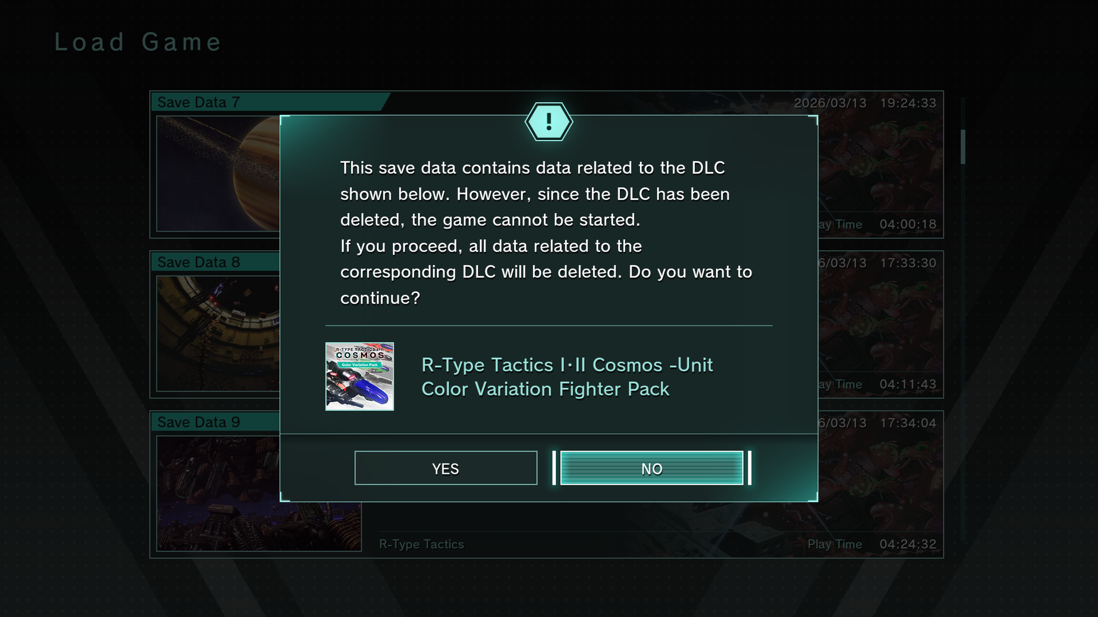 confirmation dialog