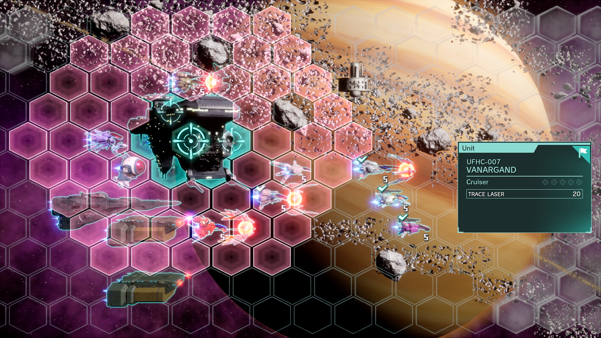 Display of attack and movement ranges