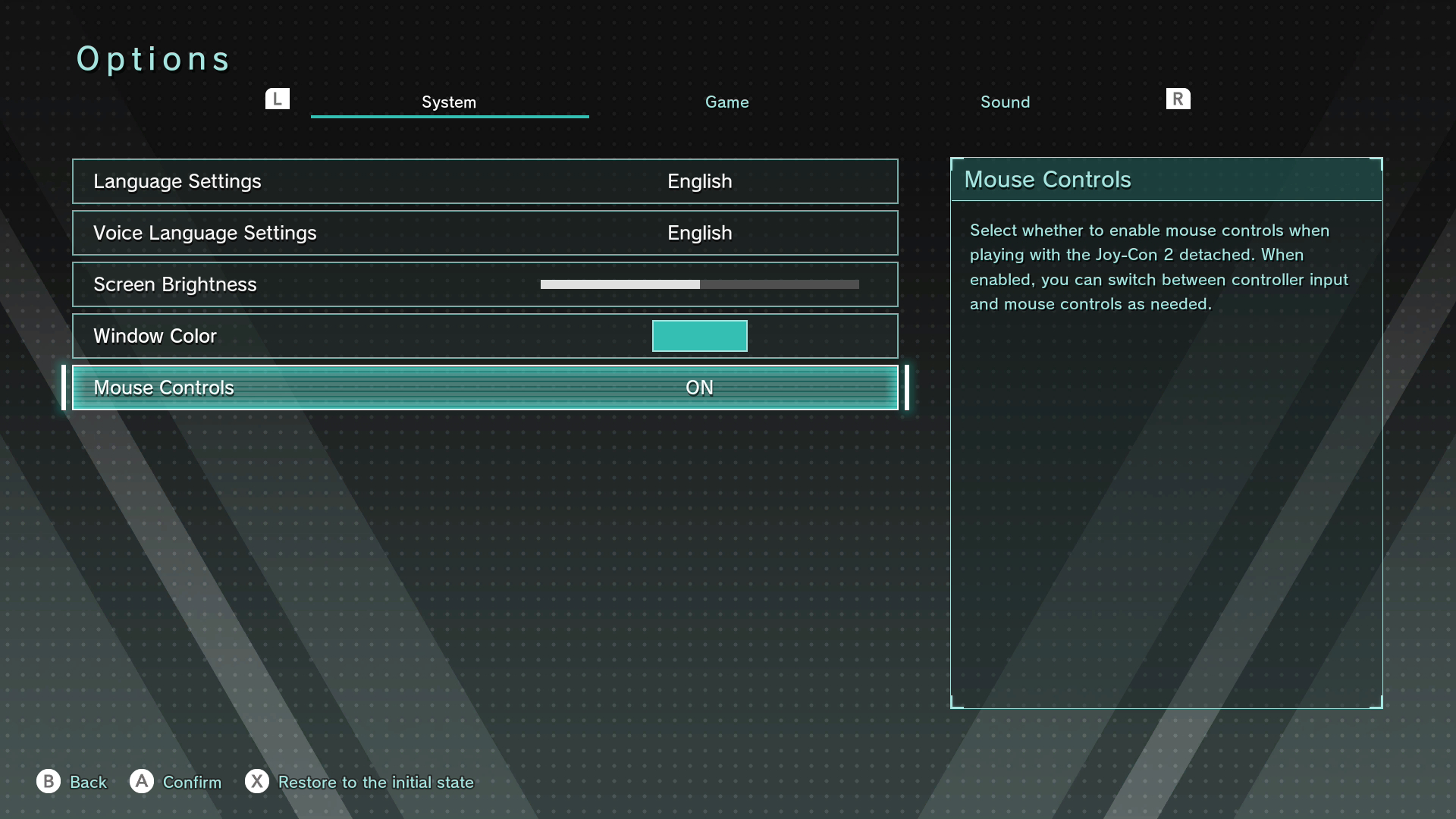 “Mouse Controls”